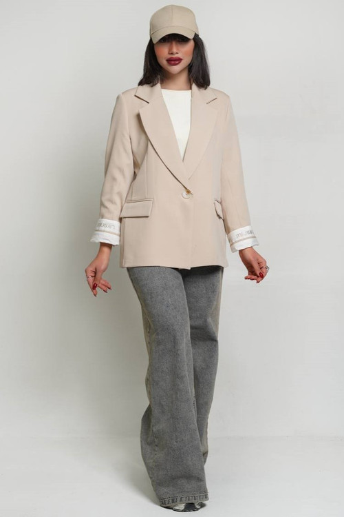 کت فوتر رنگ قهوه ای و کرم