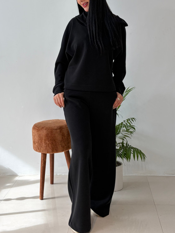 ست هودی و شلوار رویال رنگ مشکی