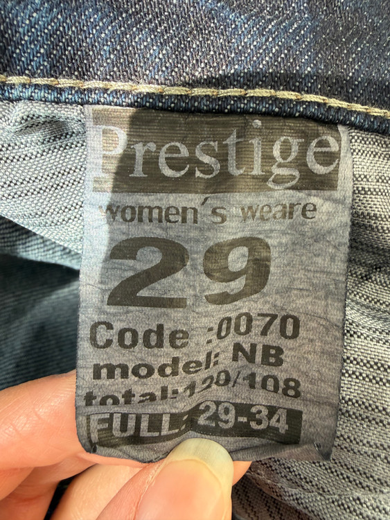 شلوار جین پرستیژ مدل نیم بگ – رنگ سرمه ای